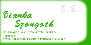 bianka szongoth business card